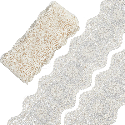 5 Yards Flat Cotton Lace Ribbon OCOR-GF0004-71A-01-1