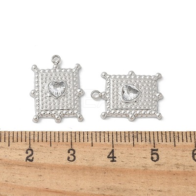 304 Stainless Steel Crystal Rhinestone Pendants STAS-Z122-52P-1