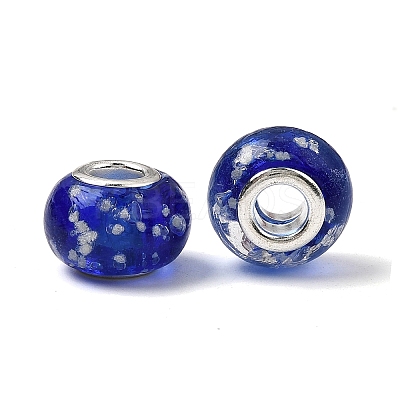 Glow In The Dark Handmade Luminous Style Lampwork Large Hole European Beads LPDL-R007-02B-1
