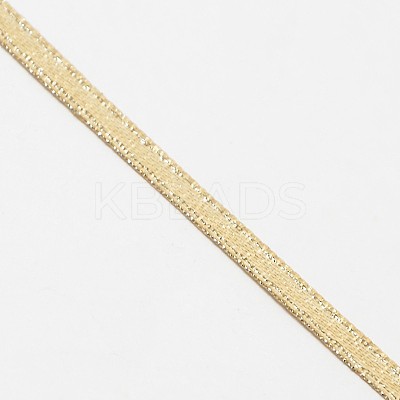 Silver Thread Grosgrain Ribbon for Wedding Festival Decoration SRIB-L013-6mm-835-1