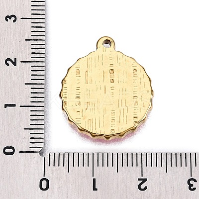 PVD Vacuum Plating 201 Stainless Steel Enamel Pendants STAS-J401-VC838-1
