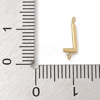 304 Stainless Steel Letter Connector Charms STAS-M108-01G-12-1