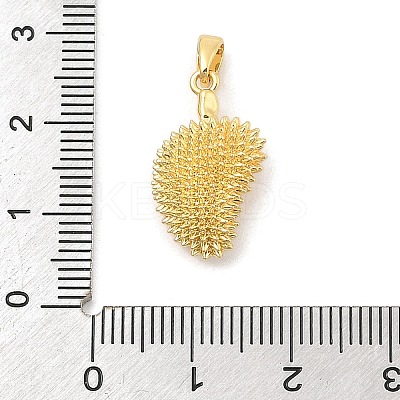 Rack Plating Leaf Brass Resin Pendants KK-S407-07G-1