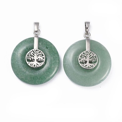 Natural Quartz Crystal Pendants G-F640-E03-1