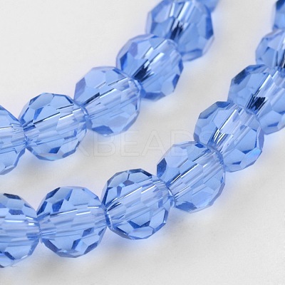 Transparent Glass Bead Strands X-GLAA-G013-10mm-25-1