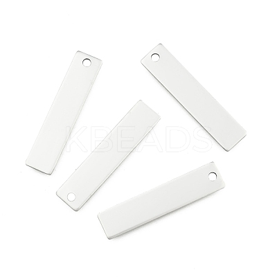 Tarnish Resistant 201 Stainless Steel Rectangle Stamping Blank Tag Pendants X-STAS-R064-15B-1