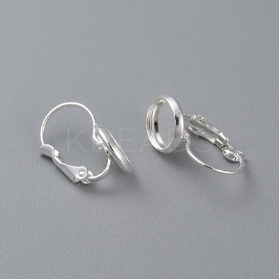 304 Stainless Steel Leverback Earring Settings STAS-F191-03S-14mm-1