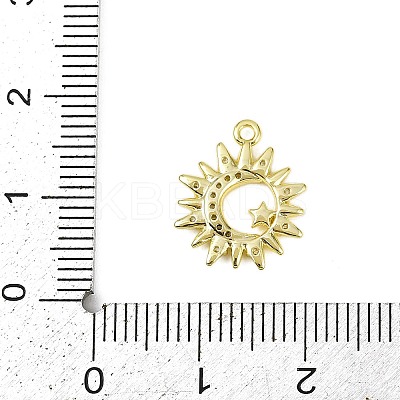 Brass Micro Pave Clear Cubic Zirconia Pendants LS-KK-L238-17G-1