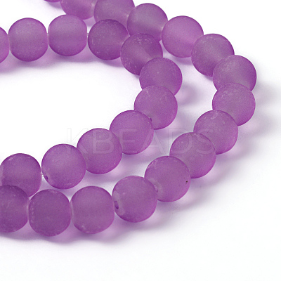 Baking Paint Transparent Glass Bead Strands GLAA-S031-8mm-32-1