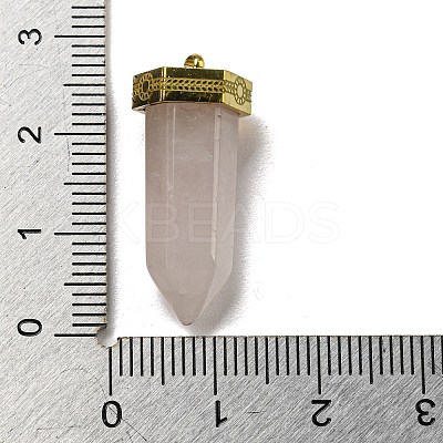 Natural Rose Quartz Pointed Pendants LS-STAS-K273-03G-01-1