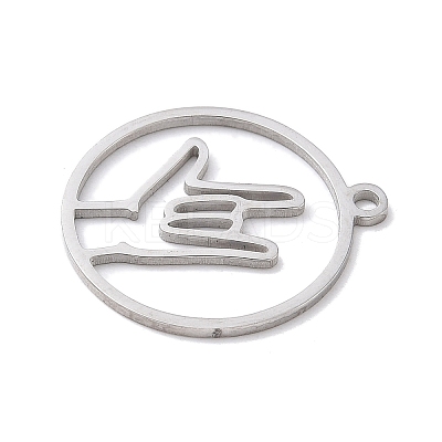 304 Stainless Steel Pendants STAS-Z131-01B-P-1