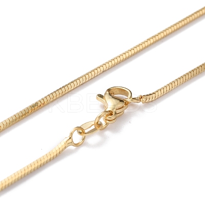 Brass Snake Chain Necklaces X-NJEW-I247-03G-1