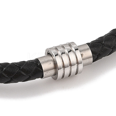 Braided Microfiber Leather Cord Bracelets BJEW-B096-15P-1