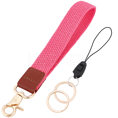 1Pc Nylon Stretch Band Wristlet Keychains KEYC-CL0001-38A-1