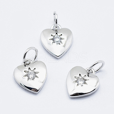 Brass Micro Pave Cubic Zirconia Charms LS-RB-I078-67P-NR-1