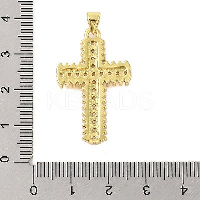 Rack Plating Brass Micro Pave Cubic Zirconia Pendants KK-S380-39D-G-1