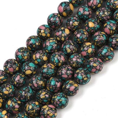 Natural Agate Beads Strands G-U030-C01-8mm-1