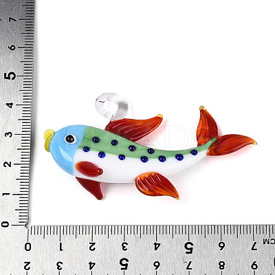 Handmade Lampwork Big Pendants LAMP-T025-04C-1