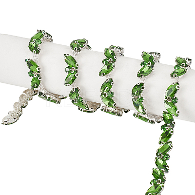 3 Yards Glass Rhinestone Chains DIY-DR0002-10C-1