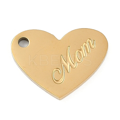 Mother's Day 304 Stainless Steel Charms STAS-I325-136B-G-1