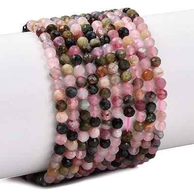 Natural Multicolor Tourmaline Beads Strands X-G-R362-11-1