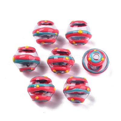 Transparent Glass Enamel Beads LS-GLAA-G084-01D-1