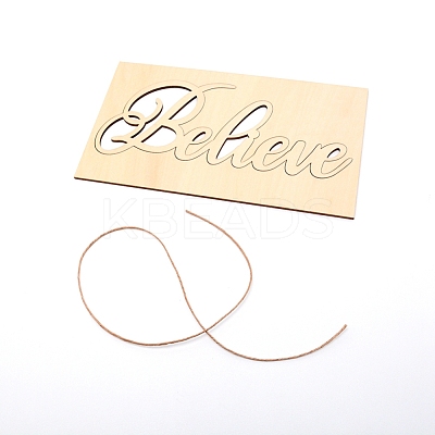 Wood Cutouts Ornaments WOOD-WH0107-20-1