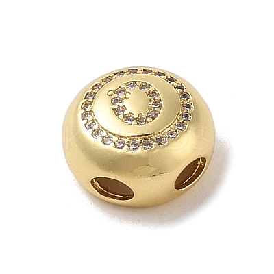 Rack Plating Brass & Cubic Zirconia Pendants KK-Z047-07G-Q-RS-1