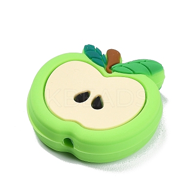 Apple Food Grade Eco-Friendly Silicone Focal Beads SIL-B001-02B-1