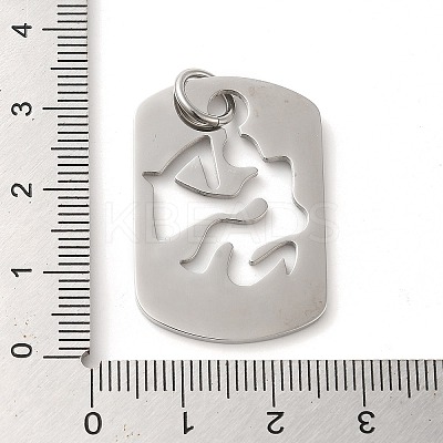 Non-Tarnish Hollow 304 Stainless Steel Pendants STAS-C086-04A-P-1