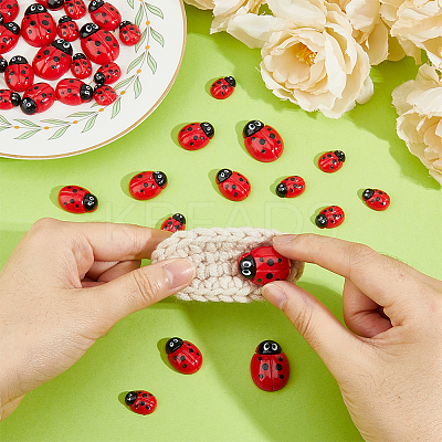 100Pcs 3 Styles Opaque Resin Cabochons CRES-FH0001-19-1