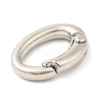 Rack Plating Brass Spring Gate Rings KK-Q781-12P-1