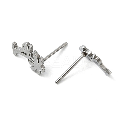 Tarnish Resistant Unisex 304 Stainless Steel Stud Earrings EJEW-E254-02P-1