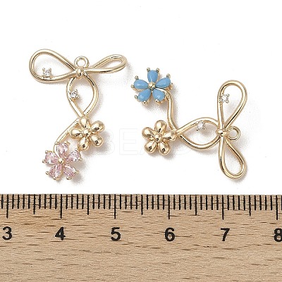 Brass Micro Pave Cubic Zirconia Pendants KK-L208-56G-1