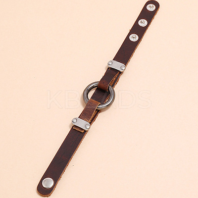 Punk Cowhide Cord Bracelets for Men FS-WGC8E28-01-1