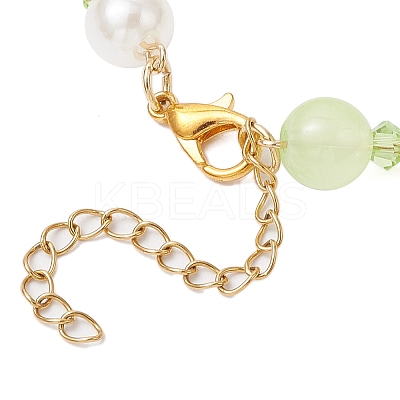 Synthetic Turquoise Beads Charm Bracelets BJEW-JB11849-02-1