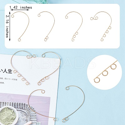 16Pcs 4 Style 316 Stainless Steel Ear Cuff Findings STAS-SZ0002-55-1