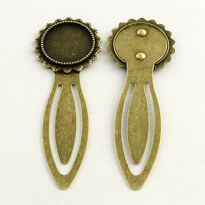 20mm Tray Bookmark Cabochon Settings LS-X-PALLOY-S033-40AB-NR-1