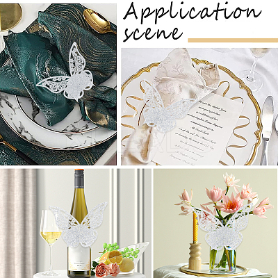Butterfly Paper Napkin Rings AJEW-WH0348-03C-1