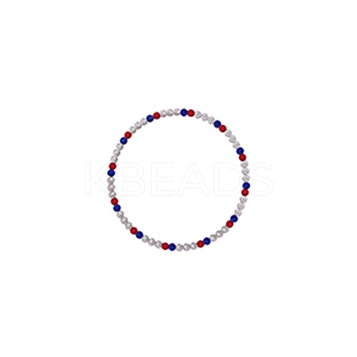 Polymer Clay Rhinestone Round Beaded Necklaces NJEW-SW00049-05-1