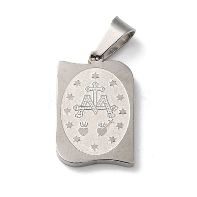 Non-Tarnish Mother's Day Theme 304 Stainless Steel Pendants STAS-D069-01A-P-1