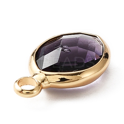 Faceted Glass Pendants LS-KK-WH0046-59G-02-1