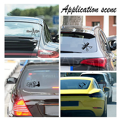 8 Sheets 4 Styles PET Waterproof Car Stickers STIC-GF0001-10C-1