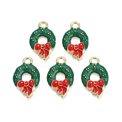Rack Plating Alloy Enamel Charms X-ENAM-N055-167-1