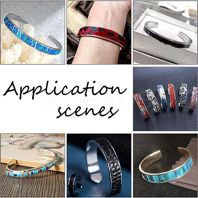 3Pcs 3 Color 304 Stainless Steel Grooved Bangles FIND-UN0002-09-1