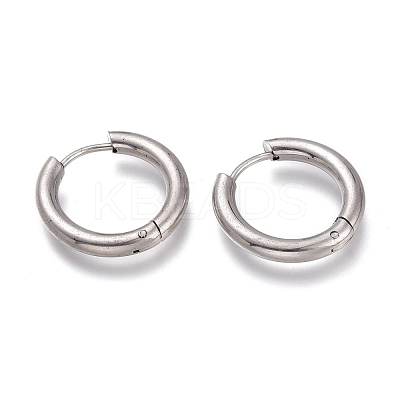 Tarnish Resistant 201 Stainless Steel Huggie Hoop Earrings EJEW-L256-05D-P-1