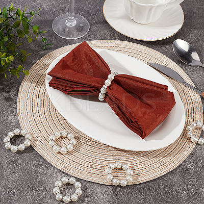 12Pcs Alloy & Imitation Pearl Beads Napkin Rings AJEW-CP0006-65-1