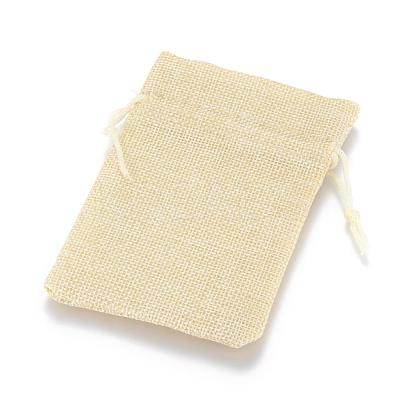 Burlap Packing Pouches Drawstring Bags ABAG-Q050-13x18-13-1
