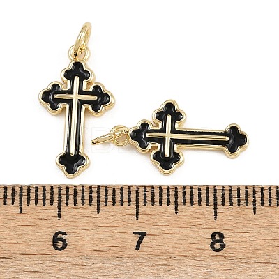 Brass Enamel Pendants KK-L240-31G-1