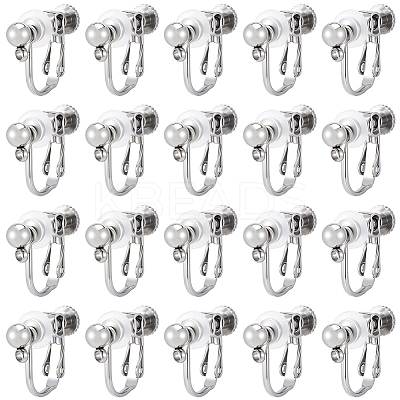 20Pcs 316 Stainless Steel Clip-on Earring Findings STAS-BBC0008-59P-1